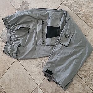 RG 512 Men's Gray Cargo Pants with Black Accents